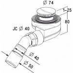 Сифон для поддона Radaway Turboflow TB50P Сифон для поддона Radaway Turboflow TB50P