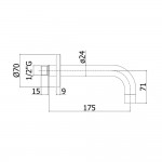 Излив для ванны Paffoni Light ZBOC139