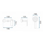Смеситель для ванны REA BERG
