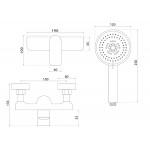 Смеситель для ванны REA DART REA-B3302 Смеситель для ванны REA DART REA-B3302