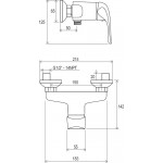 Смеситель для душа наружного монтажа Ravak Rosa RS 032,00/150 Смеситель для душа наружного монтажа Ravak Rosa RS 032,00/150