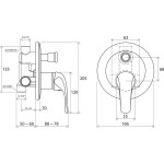 Смеситель для душа скрытого монтажа Ravak Rosa RS 061,00 Смеситель для душа скрытого монтажа Ravak Rosa RS 061,00