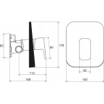 Смеситель для душа скрытого монтажа Ravak 10° Free TD F 066,00