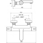Смеситель для ванны Ravak Termo 300 TE 023,00/150