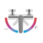 Смеситель для ванны Ravak Puri PU 022.00/150 Смеситель для ванны Ravak Puri PU 022.00/150